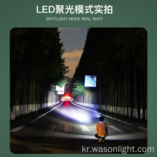 Wason New Best Seller Full Vision Headlamp Broad Beam Type-C 충전식 공장 야외 강력한 강력한 Cob LED 헤드 램프